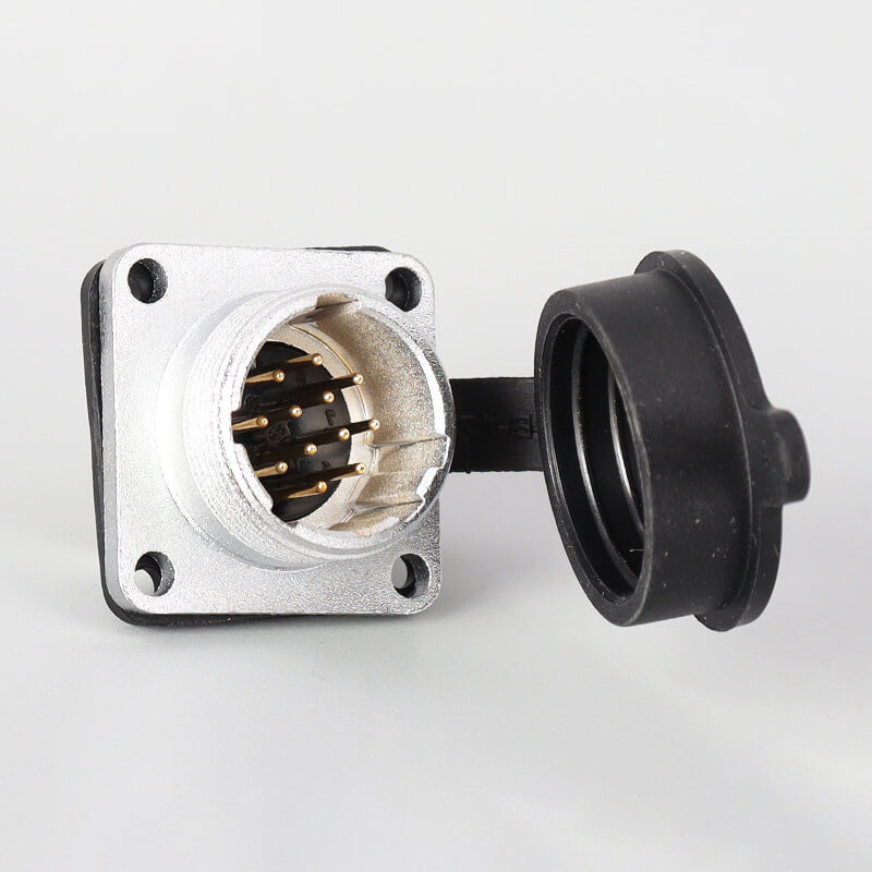 Elecbee TP20 12 Pin Aviation Connector Metal Panel Mount Male Female Socket Plug Wire Cable Connector